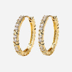 Aurelisse | Zirconia Cross Earrings 18K Gold