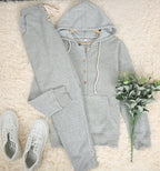 Key to Our Heart Grey Hoodie and Jogger Set