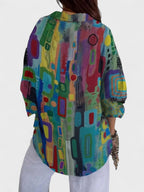 Rose™ | Elegant Geometric Pattern Blouse