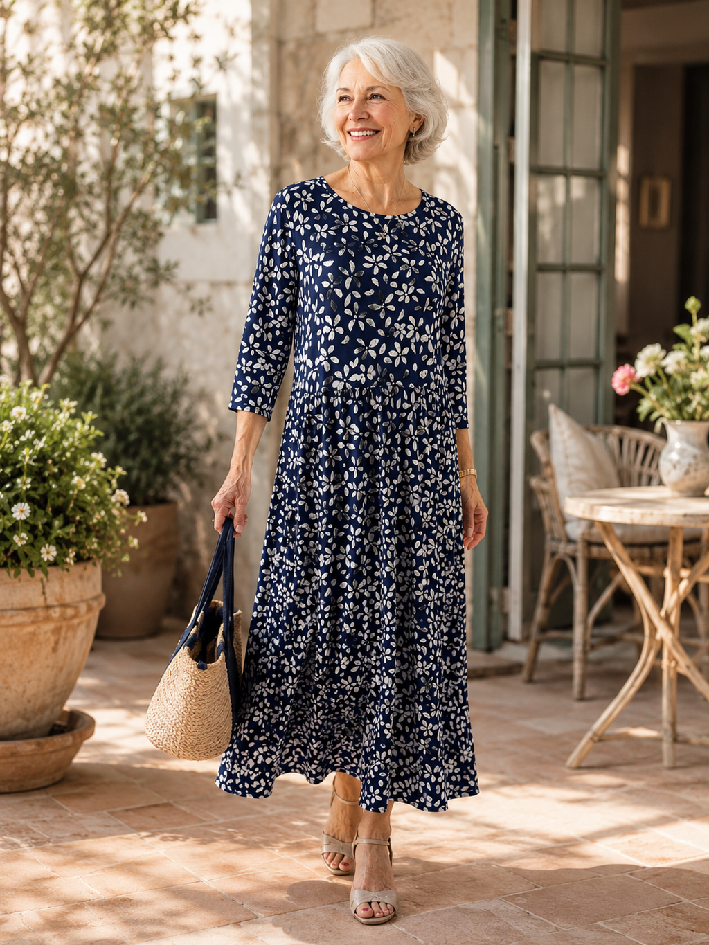 Sarah | Effortless Floral Midi Dress