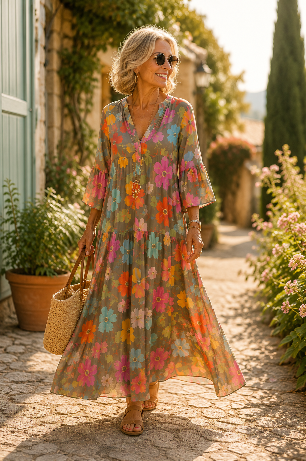 Relaxed Floral Maxi Dress