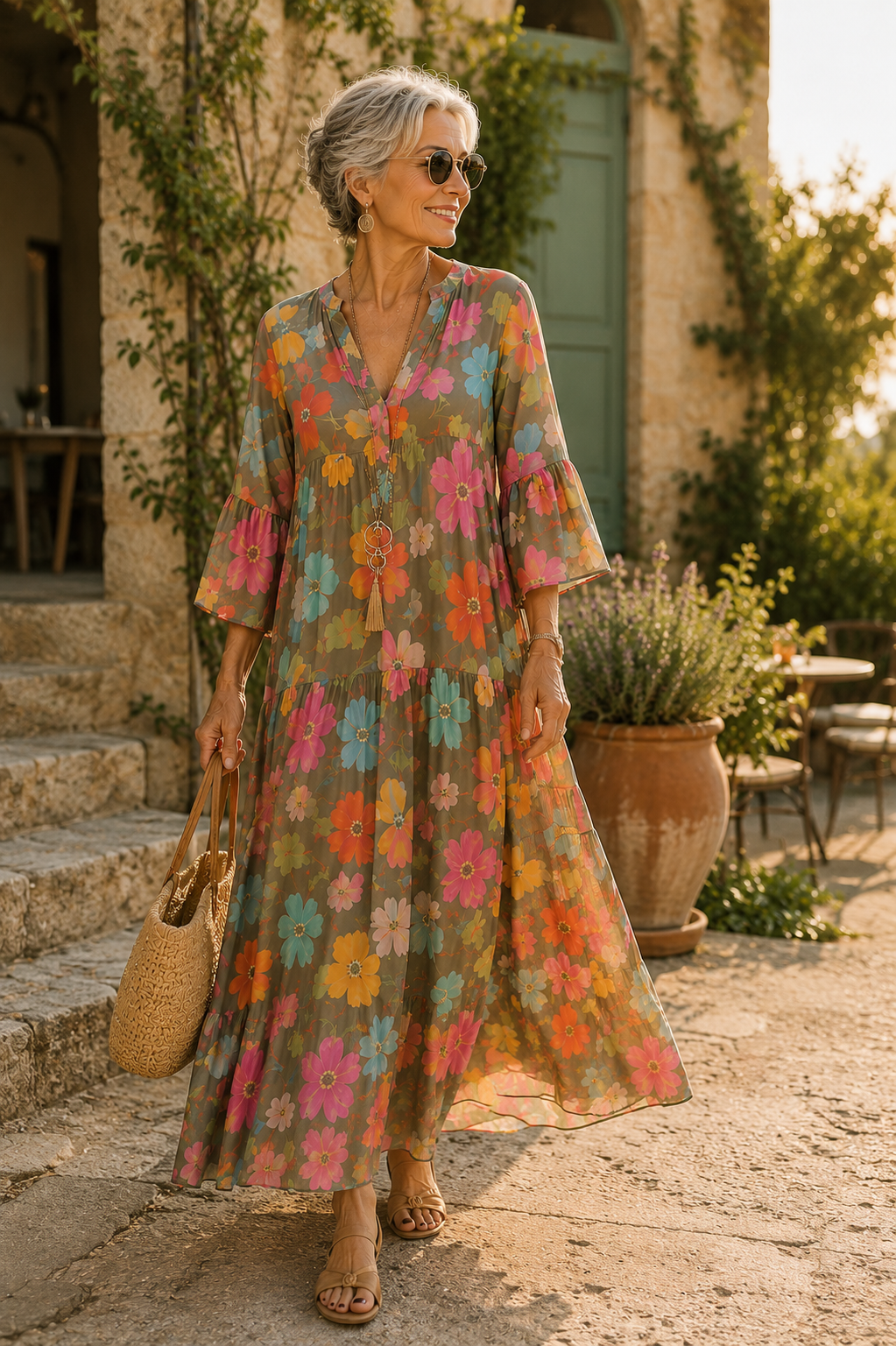 Relaxed Floral Maxi Dress