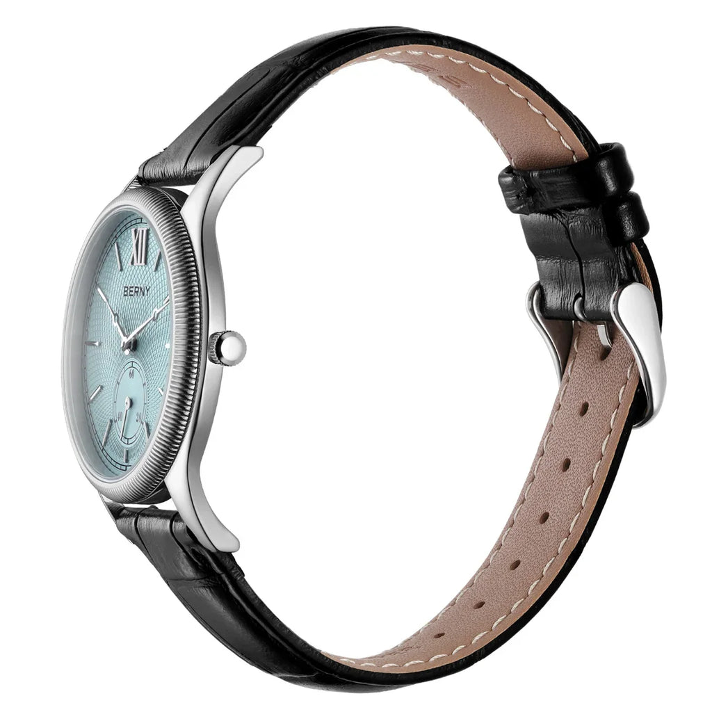 Berny Classic Leather Strap Watch, 38mm