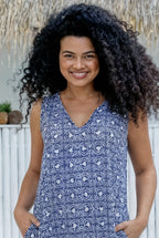 Tribal Turtle Cotton Maxi Dress