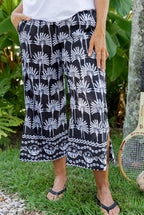 Umbrella Palm Cotton Pants