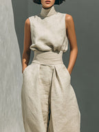 Iris | Relaxed Sleeveless Wide-Leg Two-Piece Set