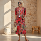 Rachel | Elegant Printed Midi Dress