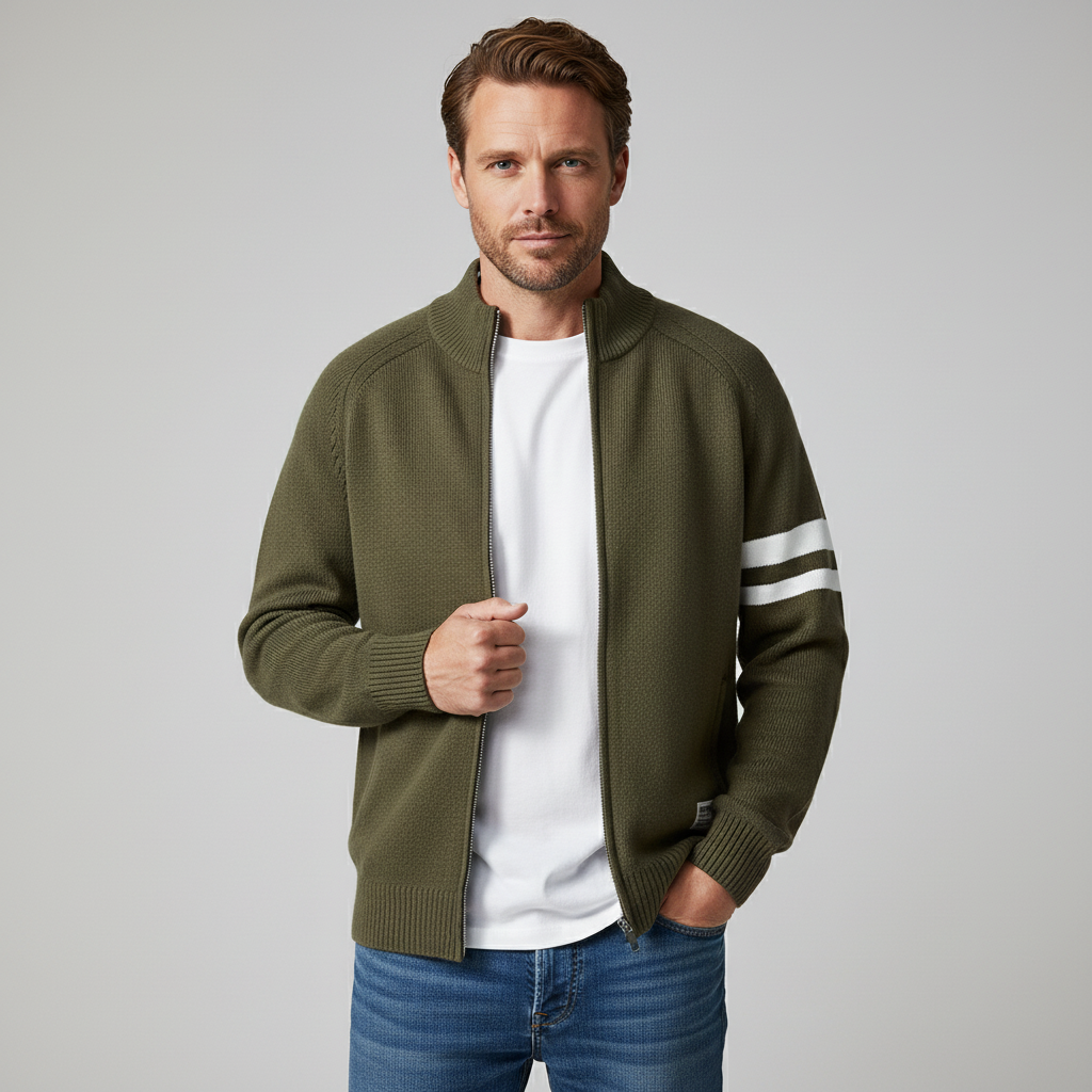 Nolan Knit Zip Sweater