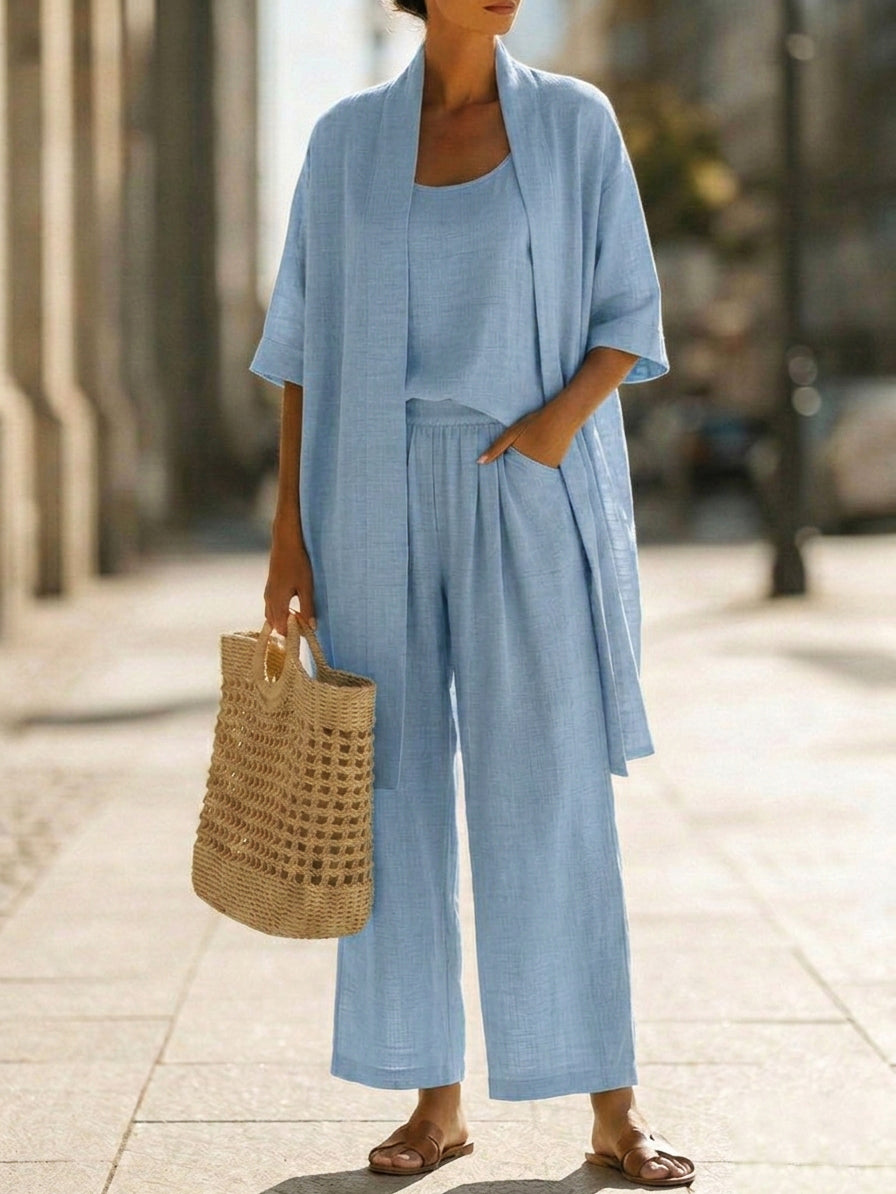 Isa | Effortless Cotton Three-Piece Set
