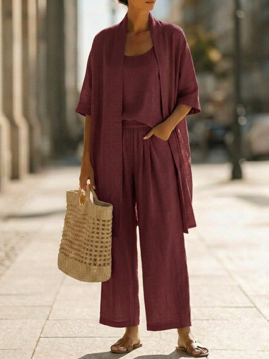 Isa | Effortless Cotton Three-Piece Set