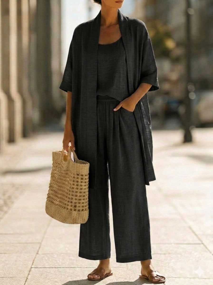 Isa | Effortless Cotton Three-Piece Set