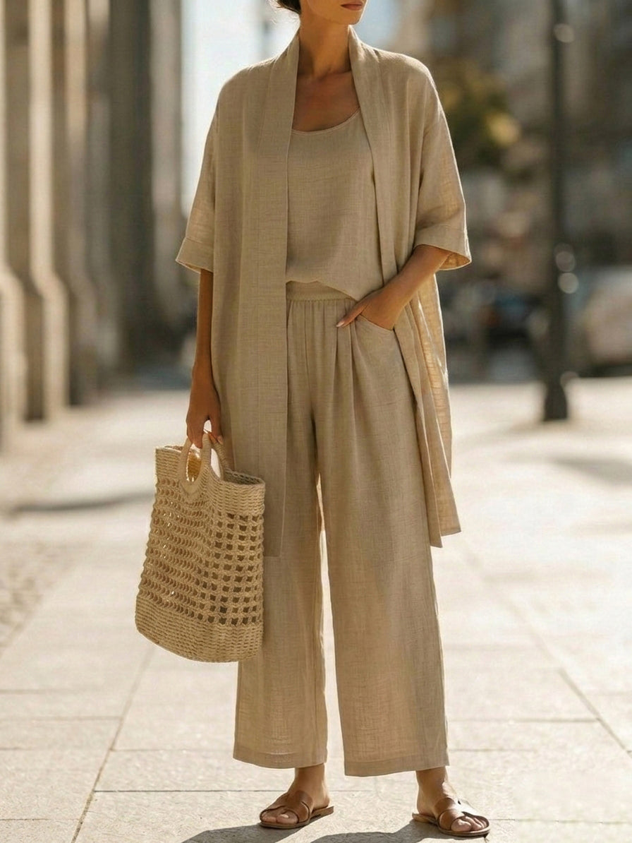 Isa | Effortless Cotton Three-Piece Set