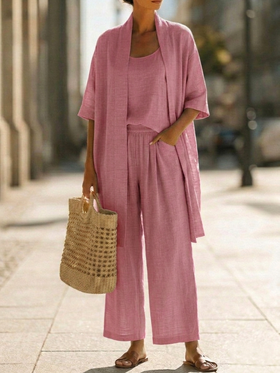 Isa | Effortless Cotton Three-Piece Set