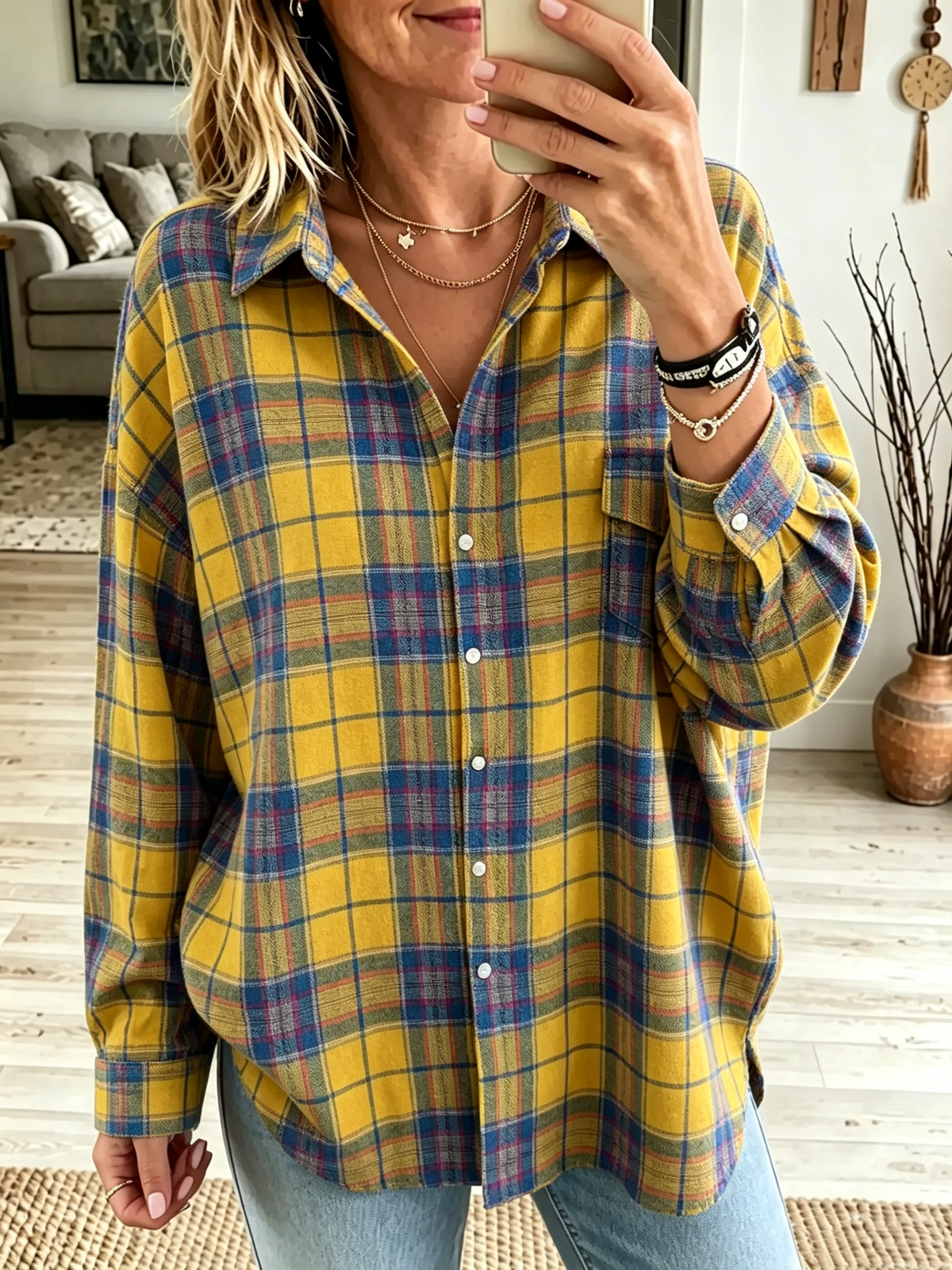 Maren | Women's Oversized Brushed Cotton Flannel Shirt
