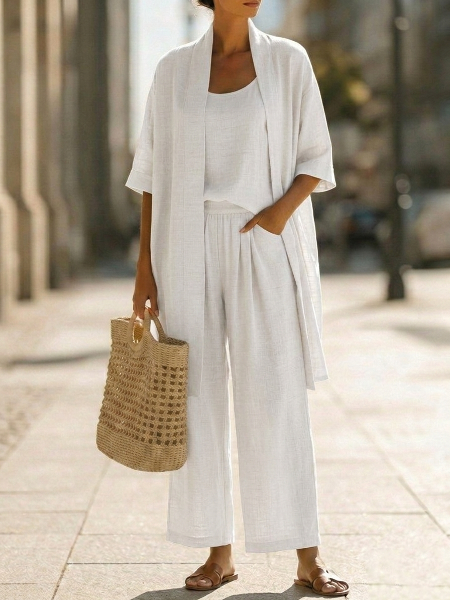 Isa | Effortless Cotton Three-Piece Set